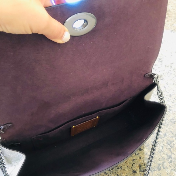 COACHAlexa Metallic Turnlock Clutch - Picture 12 of 12